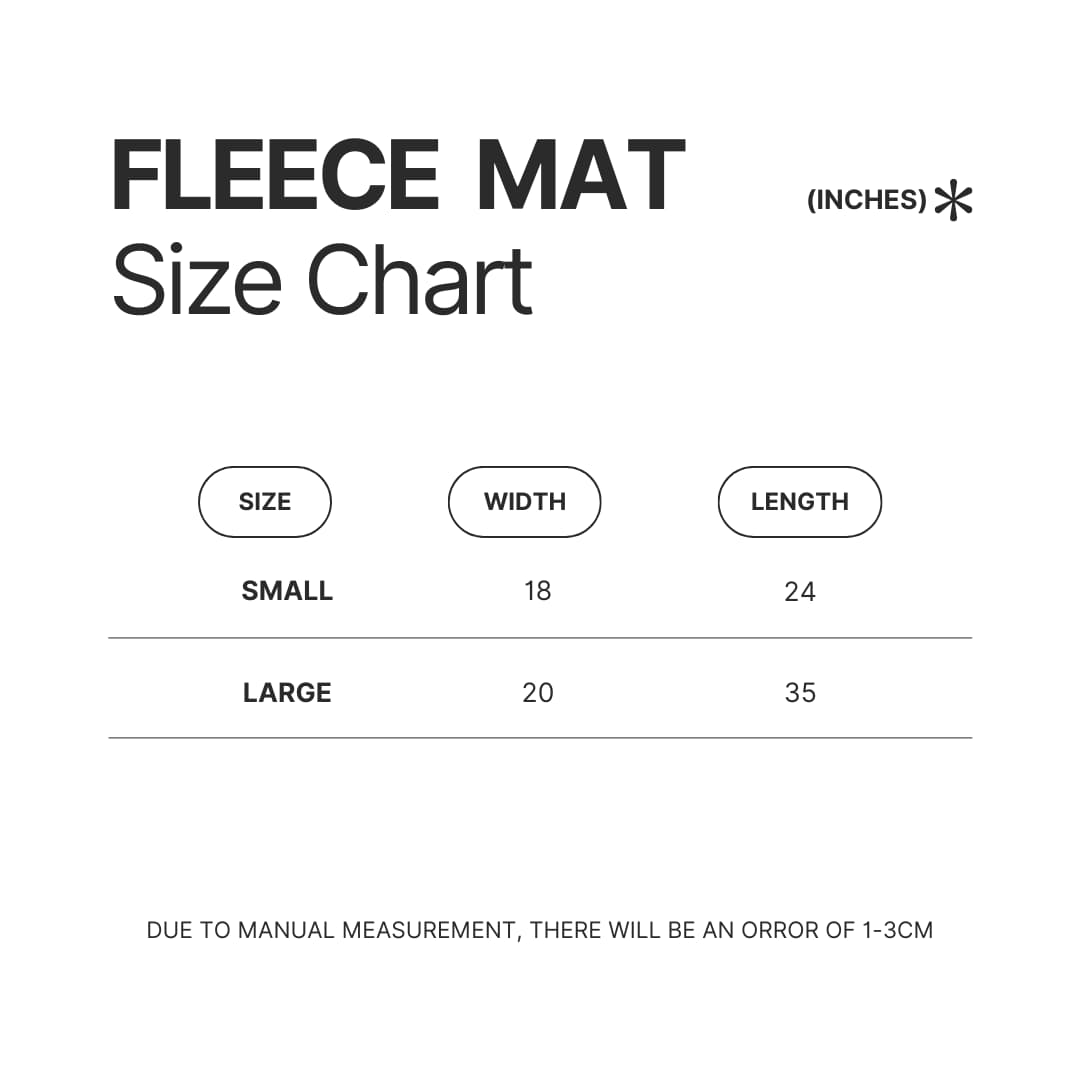 Fleece Mat Size Chart - The Last Of Us UK Shop