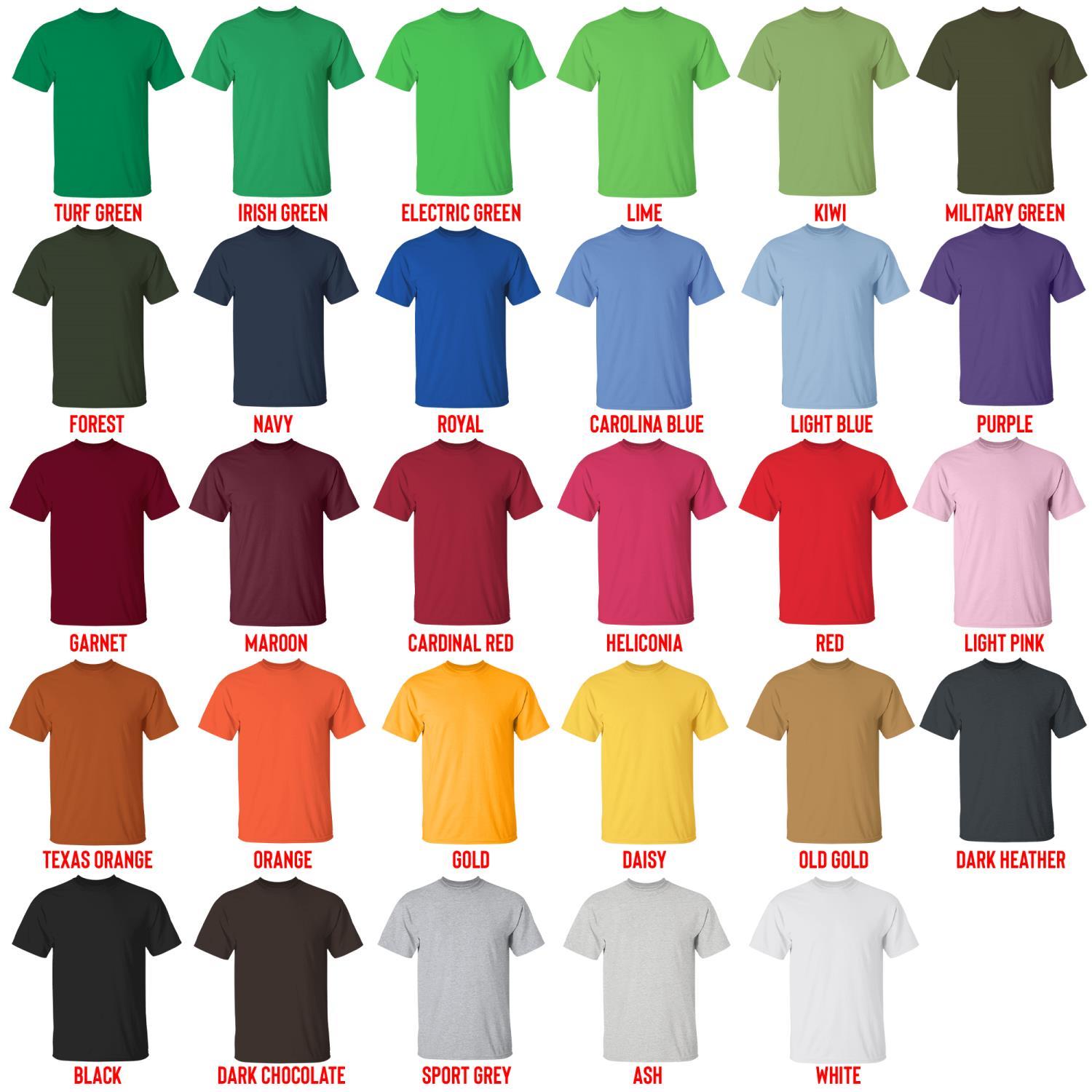t shirt color chart - The Last Of Us UK Shop